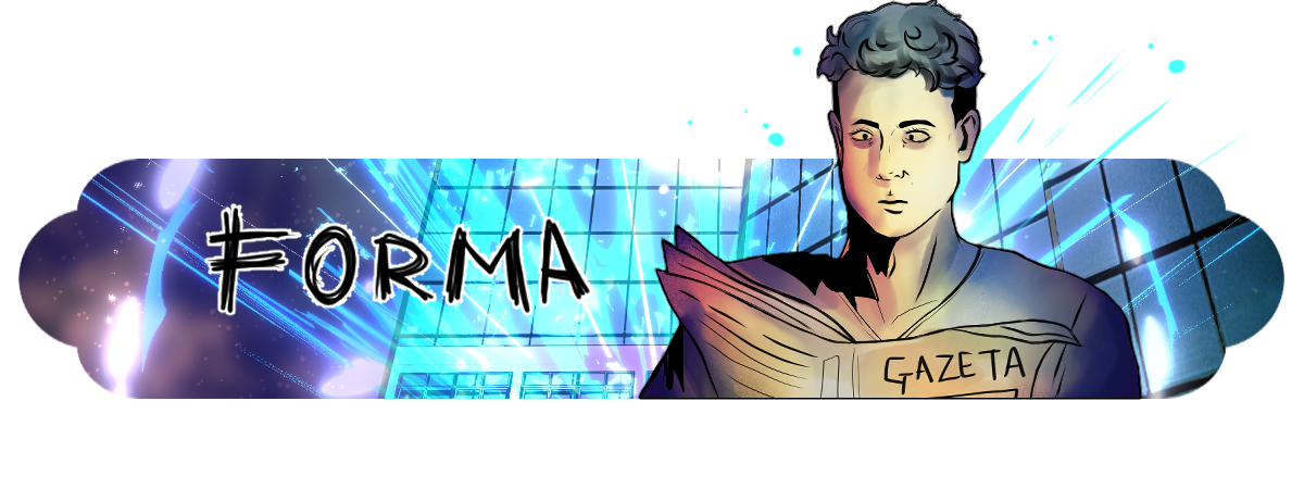 Forma Bohater z gazetą, FORMA Iocte Nocte, komiks z maratonu 24h, historia o bliskości w nowoczesnym świecie.