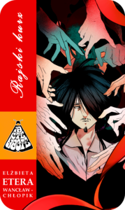 Okładka komiksu Rajski kurz, Mefisto osaczony przez wiele dłoni, oneshot Elżbiety Etery Wancław-Chłopik, mroczny romans psychologiczny Iocte Nocte.